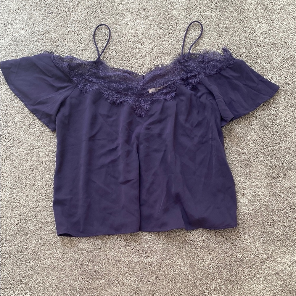 Miami Purple Ruffled Crop Camisole